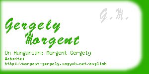 gergely morgent business card